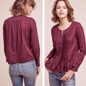 Anthropologie Maeve pleated top